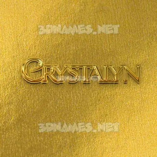 crystalyn in All Gold style - 3D name wallpaper crystalyn in All Gold style - 3D name wallpaper