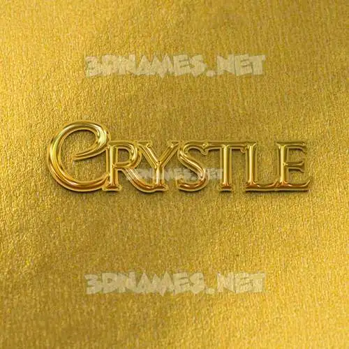 crystle in All Gold style - 3D name wallpaper crystle in All Gold style - 3D name wallpaper