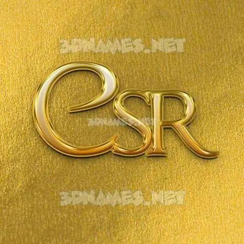 csr in All Gold style - 3D name wallpaper csr in All Gold style - 3D name wallpaper