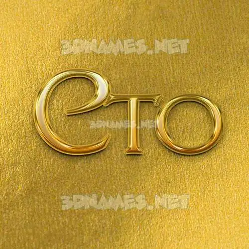 cto in All Gold style - 3D name wallpaper