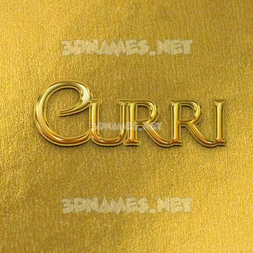 curri in All Gold style - 3D name wallpaper curri in All Gold style - 3D name wallpaper