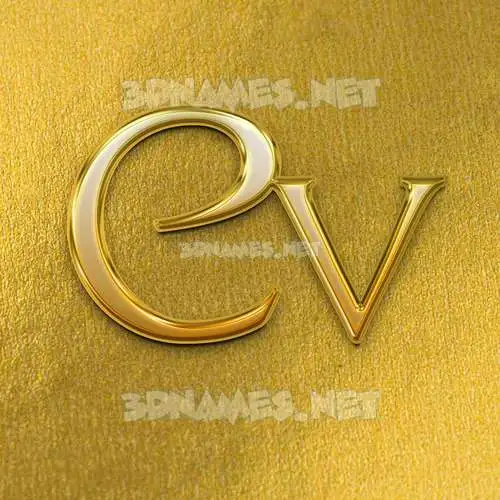cv in All Gold style - 3D name wallpaper cv in All Gold style - 3D name wallpaper