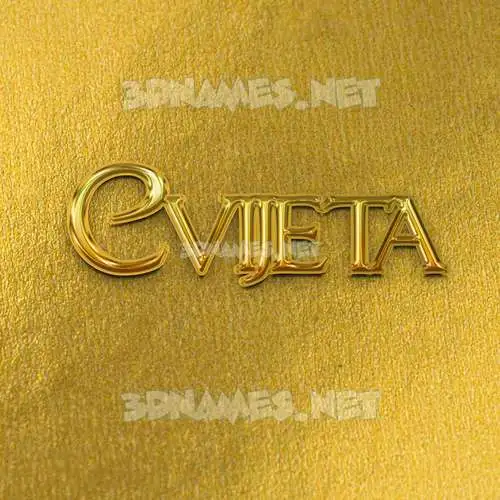 cvijeta in All Gold style - 3D name wallpaper cvijeta in All Gold style - 3D name wallpaper