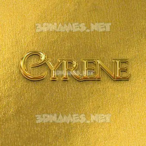 cyrene in All Gold style - 3D name wallpaper