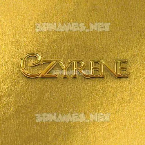 czyrene in All Gold style - 3D name wallpaper czyrene in All Gold style - 3D name wallpaper