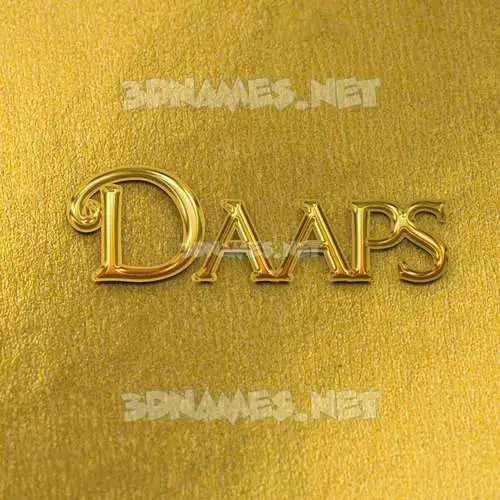 daaps in All Gold style - 3D name wallpaper daaps in All Gold style - 3D name wallpaper