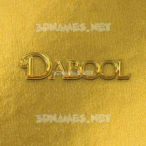 dabool in All Gold style - 3D name wallpaper dabool in All Gold style - 3D name wallpaper