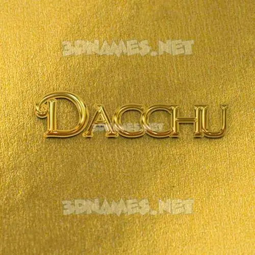 dacchu in All Gold style - 3D name wallpaper dacchu in All Gold style - 3D name wallpaper