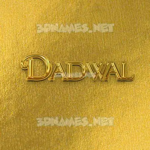 dadwal in All Gold style - 3D name wallpaper dadwal in All Gold style - 3D name wallpaper