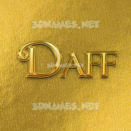 daff in All Gold style - 3D name wallpaper daff in All Gold style - 3D name wallpaper