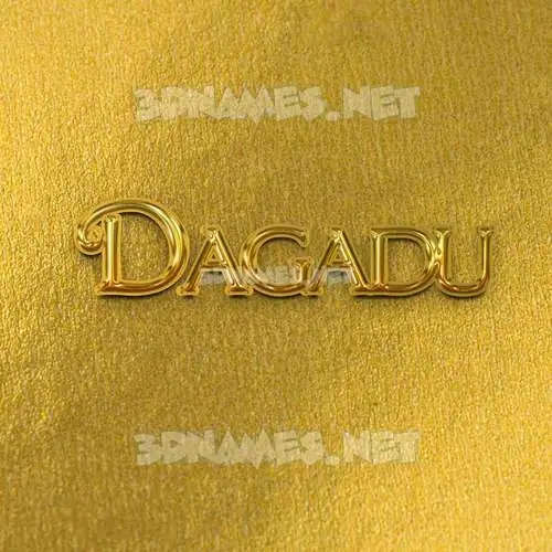 dagadu in All Gold style - 3D name wallpaper dagadu in All Gold style - 3D name wallpaper