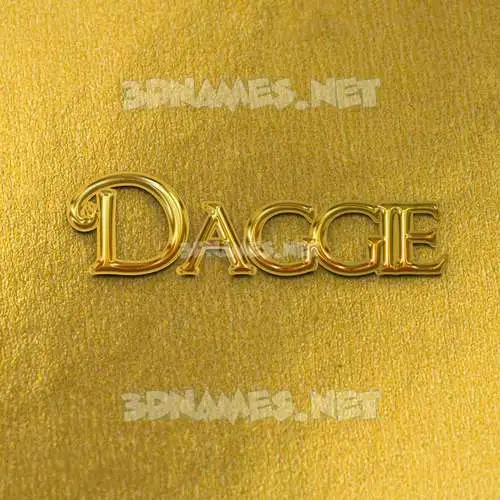 daggie in All Gold style - 3D name wallpaper daggie in All Gold style - 3D name wallpaper