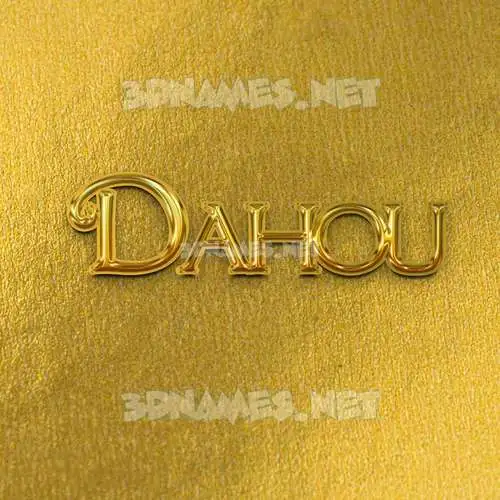 dahou in All Gold style - 3D name wallpaper dahou in All Gold style - 3D name wallpaper