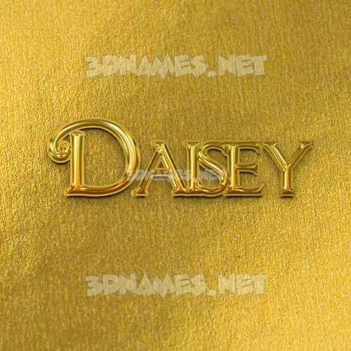 daisey in All Gold style - 3D name wallpaper