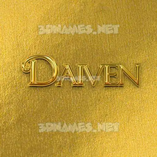 daiven in All Gold style - 3D name wallpaper daiven in All Gold style - 3D name wallpaper