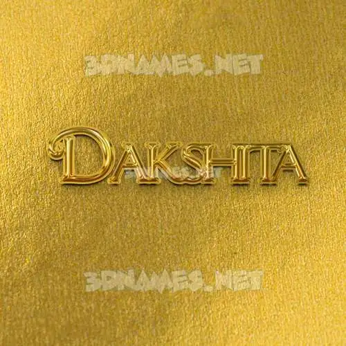 dakshita in All Gold style - 3D name wallpaper