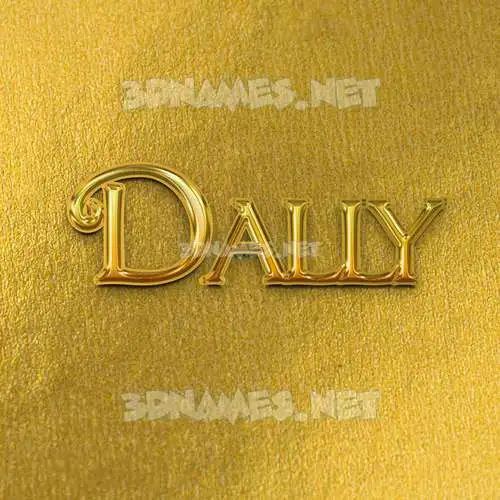 dally in All Gold style - 3D name wallpaper dally in All Gold style - 3D name wallpaper