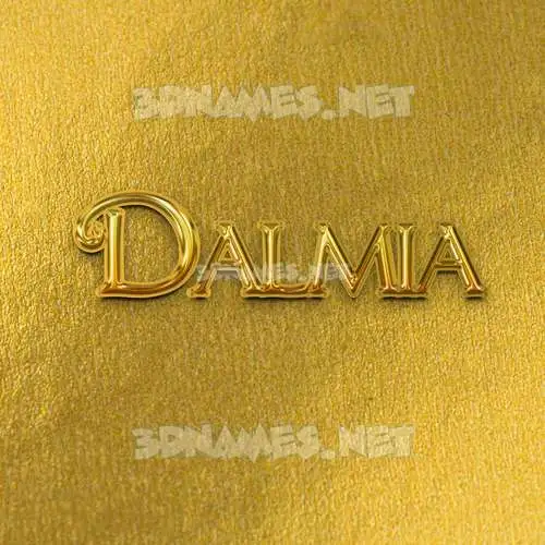 dalmia in All Gold style - 3D name wallpaper