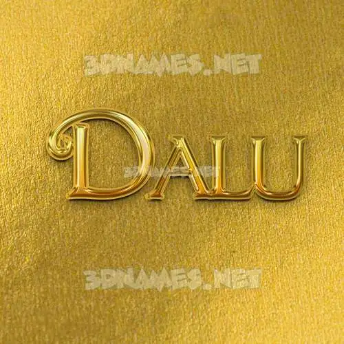 dalu in All Gold style - 3D name wallpaper dalu in All Gold style - 3D name wallpaper