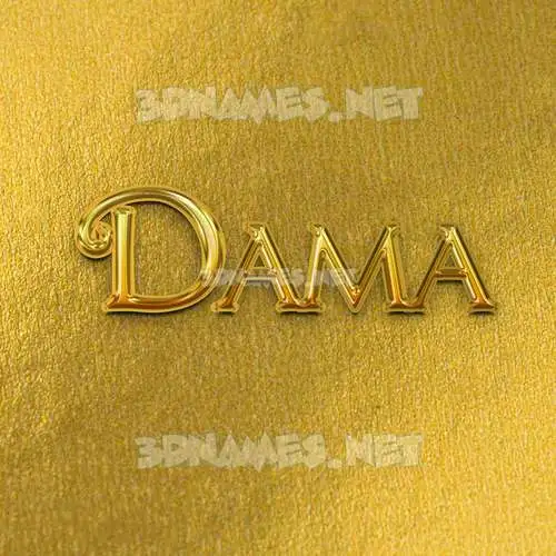 dama in All Gold style - 3D name wallpaper dama in All Gold style - 3D name wallpaper