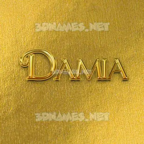 damia in All Gold style - 3D name wallpaper damia in All Gold style - 3D name wallpaper