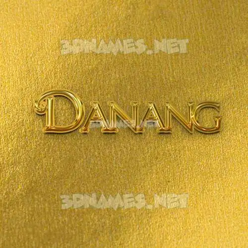 danang in All Gold style - 3D name wallpaper danang in All Gold style - 3D name wallpaper