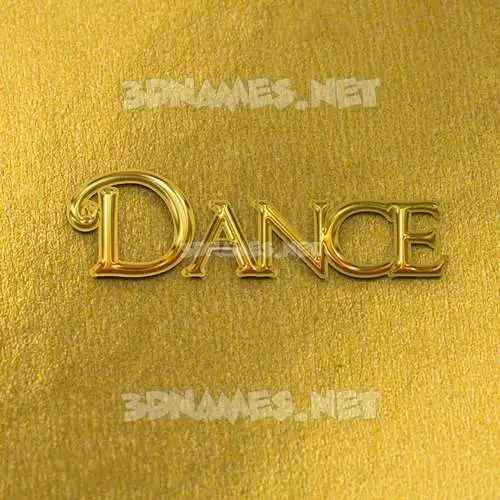 dance in All Gold style - 3D name wallpaper dance in All Gold style - 3D name wallpaper