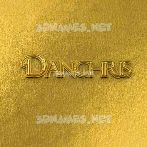 danchris in All Gold style - 3D name wallpaper danchris in All Gold style - 3D name wallpaper