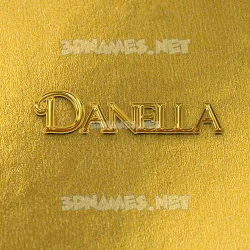 danella in All Gold style - 3D name wallpaper danella in All Gold style - 3D name wallpaper