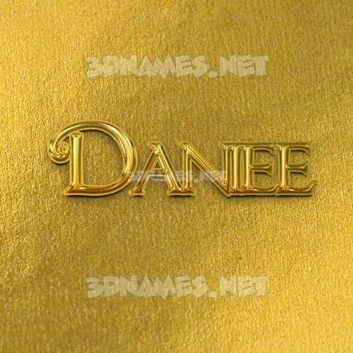 daniee in All Gold style - 3D name wallpaper