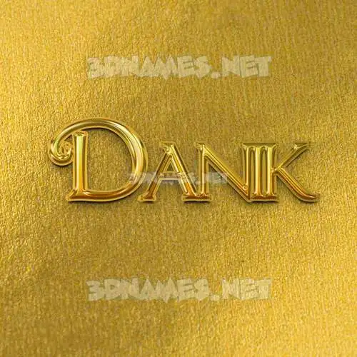danik in All Gold style - 3D name wallpaper