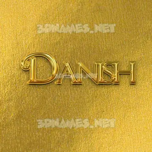 danish in All Gold style - 3D name wallpaper danish in All Gold style - 3D name wallpaper