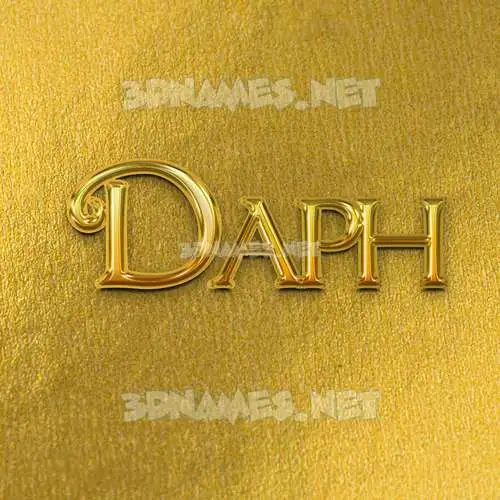 daph in All Gold style - 3D name wallpaper