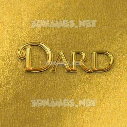 dard in All Gold style - 3D name wallpaper dard in All Gold style - 3D name wallpaper