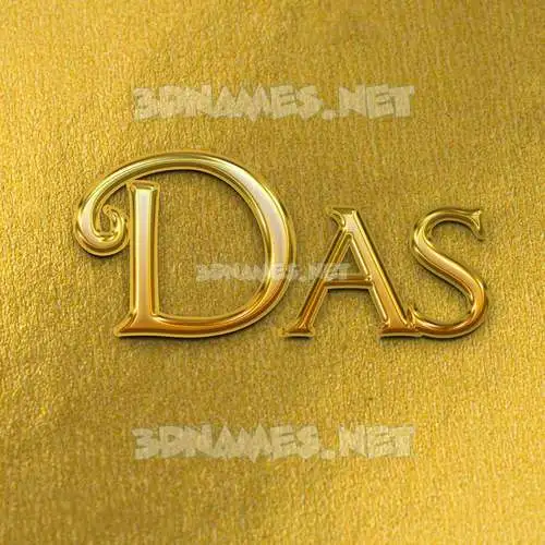 das in All Gold style - 3D name wallpaper das in All Gold style - 3D name wallpaper