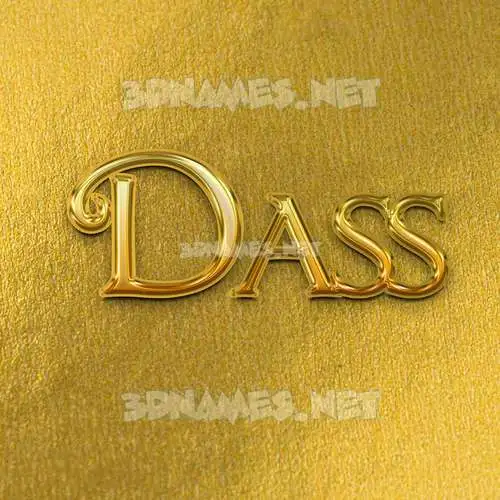 dass in All Gold style - 3D name wallpaper dass in All Gold style - 3D name wallpaper