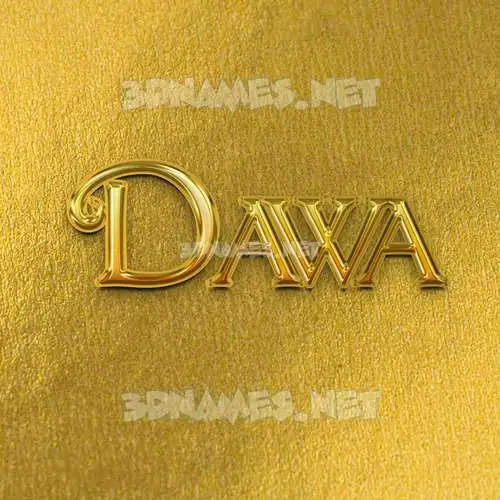 dawa in All Gold style - 3D name wallpaper dawa in All Gold style - 3D name wallpaper