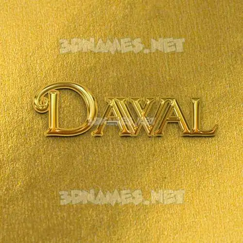 dawal in All Gold style - 3D name wallpaper dawal in All Gold style - 3D name wallpaper