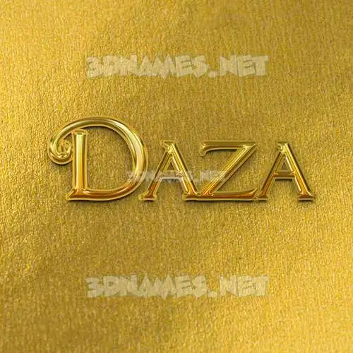 daza in All Gold style - 3D name wallpaper daza in All Gold style - 3D name wallpaper
