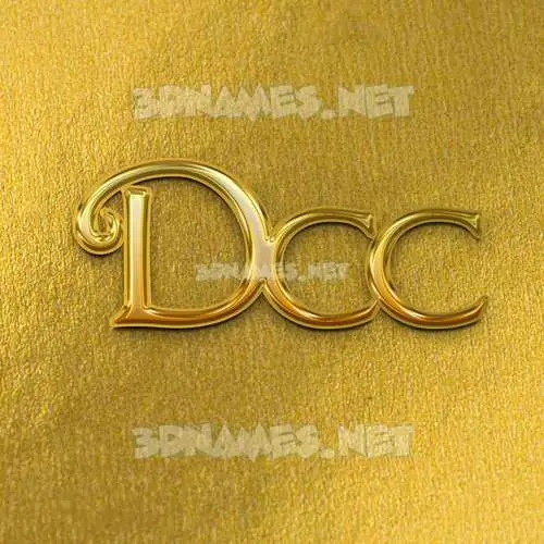 dcc in All Gold style - 3D name wallpaper dcc in All Gold style - 3D name wallpaper