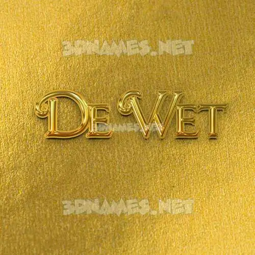 de wet in All Gold style - 3D name wallpaper de wet in All Gold style - 3D name wallpaper