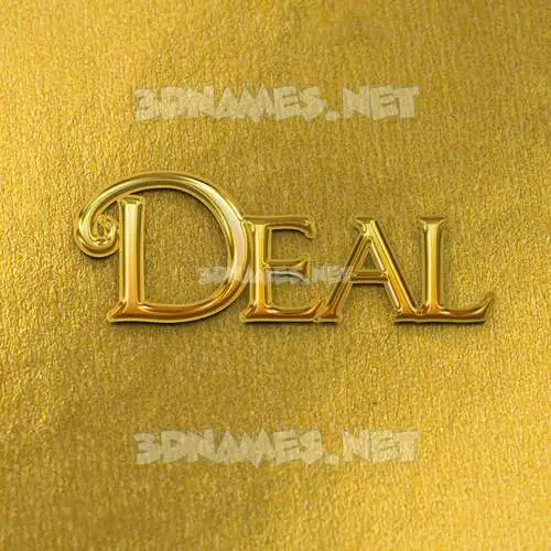 deal in All Gold style - 3D name wallpaper deal in All Gold style - 3D name wallpaper