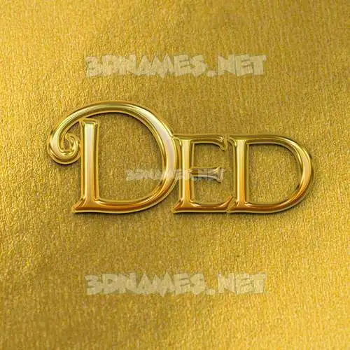 ded in All Gold style - 3D name wallpaper ded in All Gold style - 3D name wallpaper