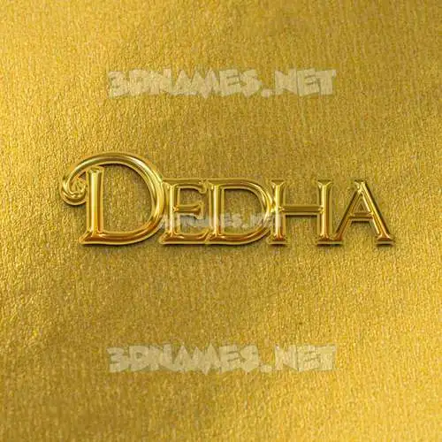 dedha in All Gold style - 3D name wallpaper dedha in All Gold style - 3D name wallpaper
