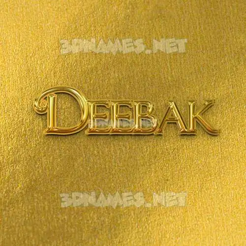 deebak in All Gold style - 3D name wallpaper