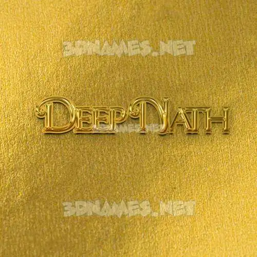 deep nath in All Gold style - 3D name wallpaper deep nath in All Gold style - 3D name wallpaper