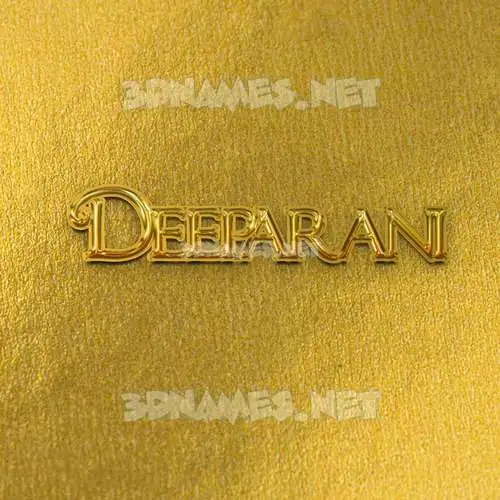 deeparani in All Gold style - 3D name wallpaper
