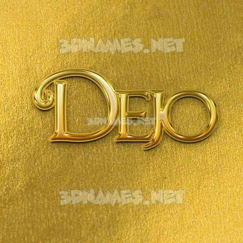 dejo in All Gold style - 3D name wallpaper
