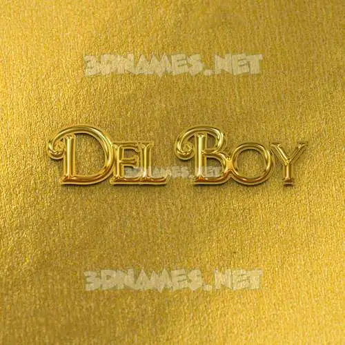 del boy in All Gold style - 3D name wallpaper del boy in All Gold style - 3D name wallpaper
