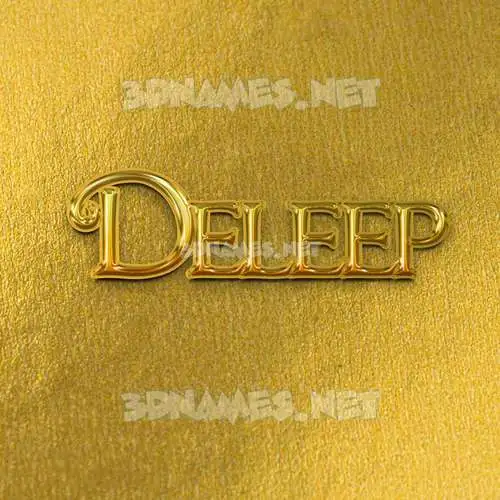 deleep in All Gold style - 3D name wallpaper deleep in All Gold style - 3D name wallpaper